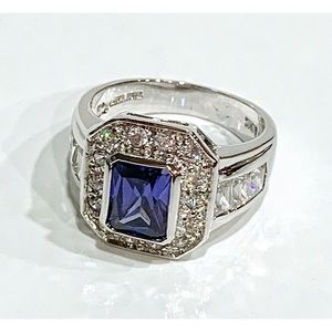 925 Sterling Silver Sapphire ring